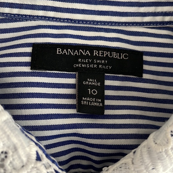 Banana Republic lace collar Riley shirt size 10 - Picture 4 of 4